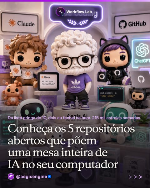 Uma mesa inteira de IA no seu computador.