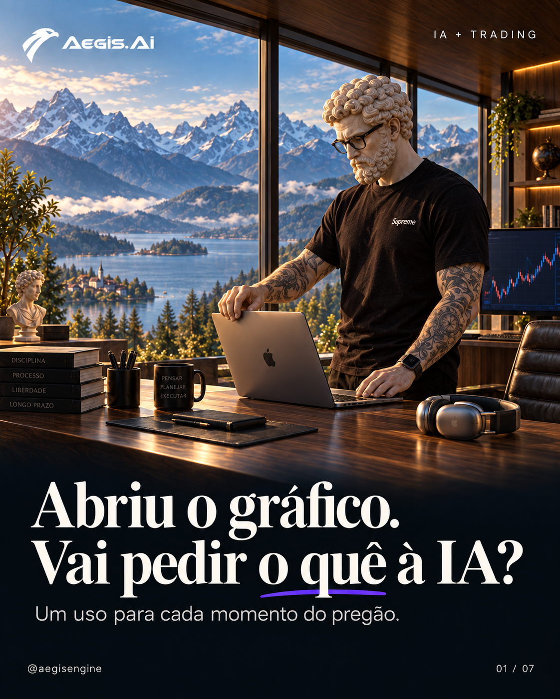 Sua rotina de trading com IA.